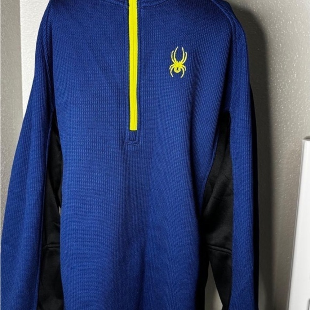 Spyder Blue Turtleneck Sweater with Logo